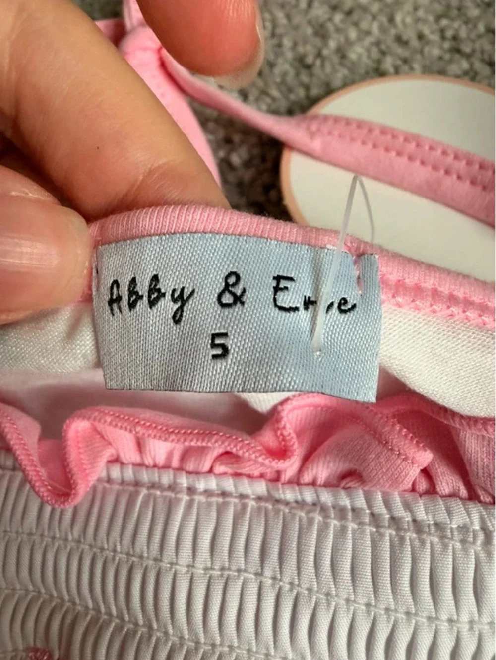 Abby & Evie I Love Mommy Bow Dress Size 5 NWT
